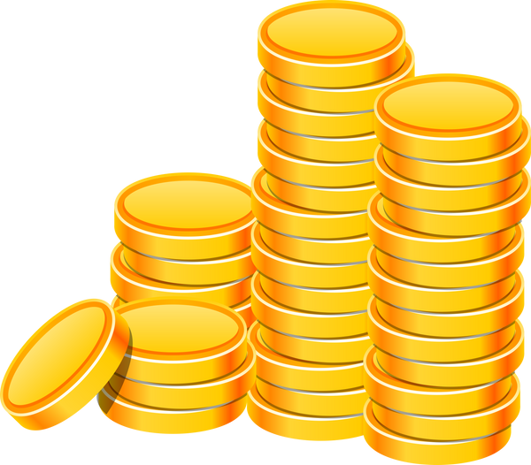Heap of Gold Coins Illustration